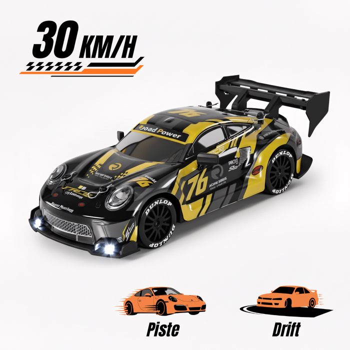 Porsche 911 GT3 R 1/24 – Voiture Télécommandée Drift et Piste 30 km/h