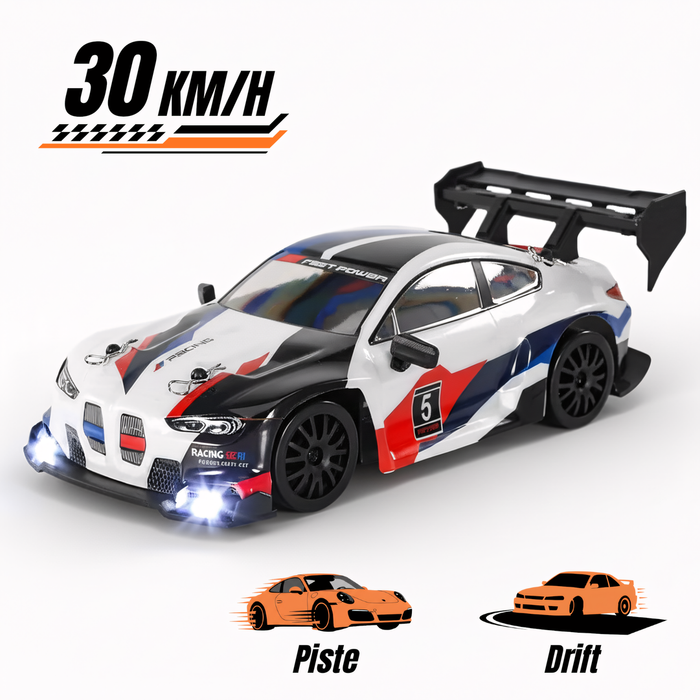 BMW M4 GT3 1/24 – Voiture Télécommandée Drift et Piste 30 km/h